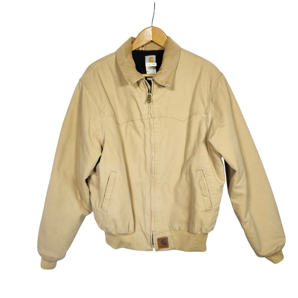 Vintage Carhartt Canvas Jacket Mens Size XL J14 WET Santa Fe Quilt Lined Western